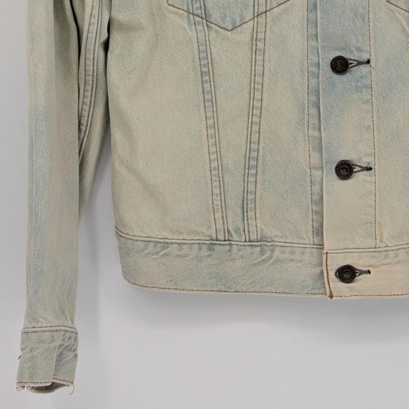 Vintage 1995 Levi's 36 JDM 70505-XX Light Wash Denim Trucker Jacket Japan Made
